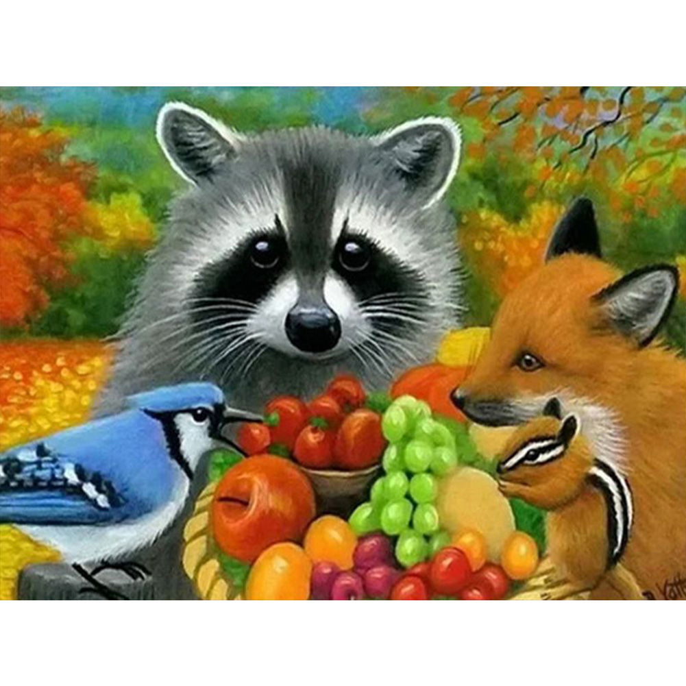 

Raccoon - Round Drill Diamond Painting - 50*40CM, 501 Original