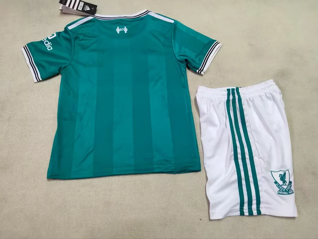 25/26 Liverpool Third Away Kids Kit Football Jersey  Thai Quality