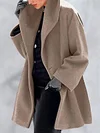 Simple Hooded Neckline Coats