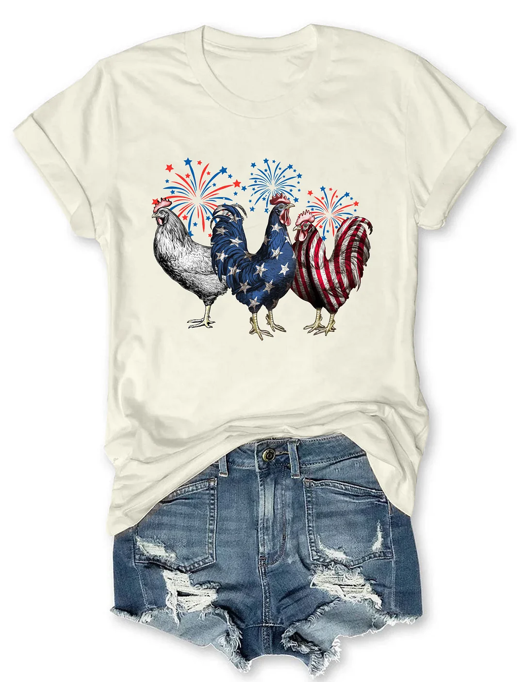 Patriotic USA Chicken 4th Of July T-shirt