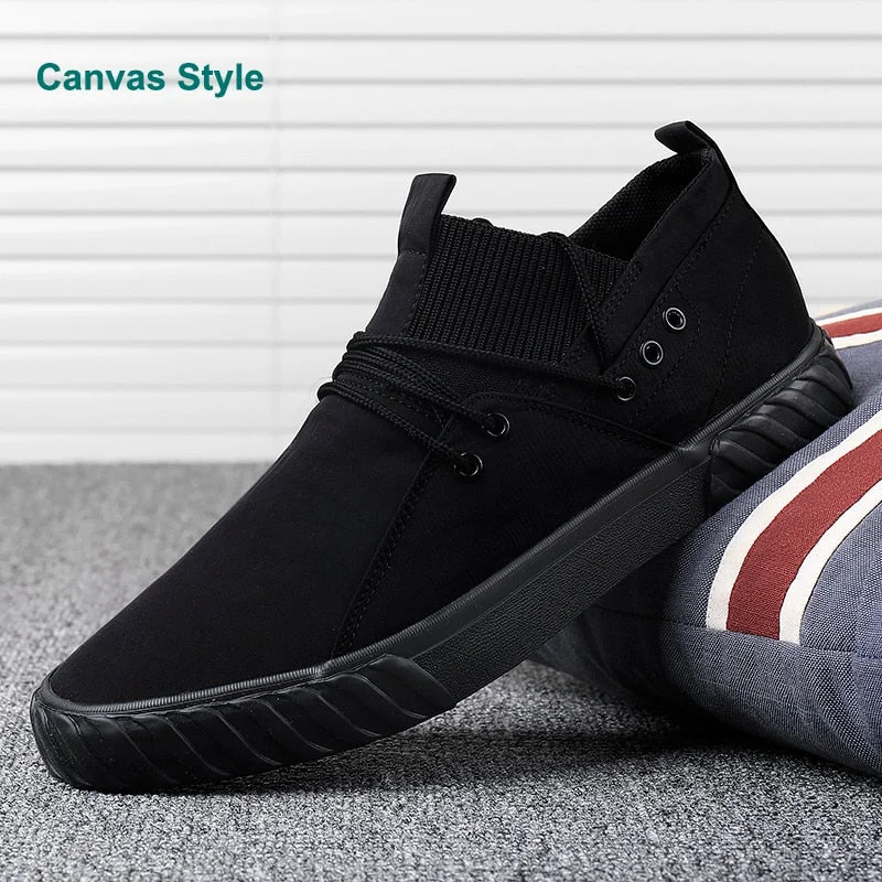 YITU British Style Men's Simple Casual Shoes Spring Autumn Men's Leisure Vulcanize Shoes Luxury Breathable Loafers Sneaker