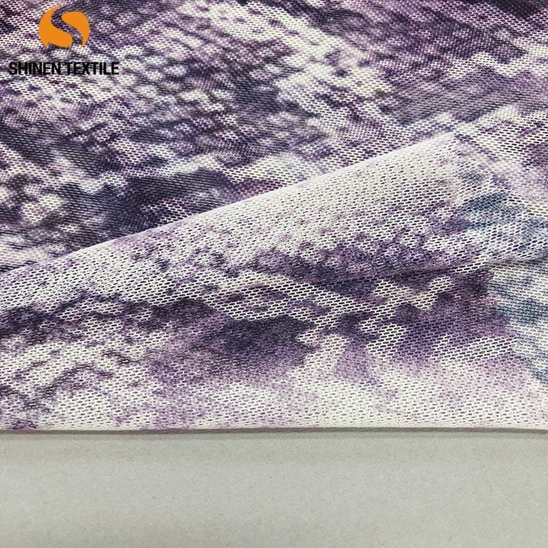 70G 95%polyester+5%spandex,so light weight the pattern of net cloth printing is snake.can be customized