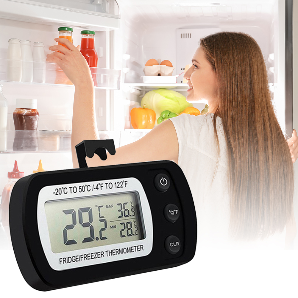 

Waterproof Digital Refrigerator Thermometer Fridge Freezer with Magnet Hook, White, 501 Original