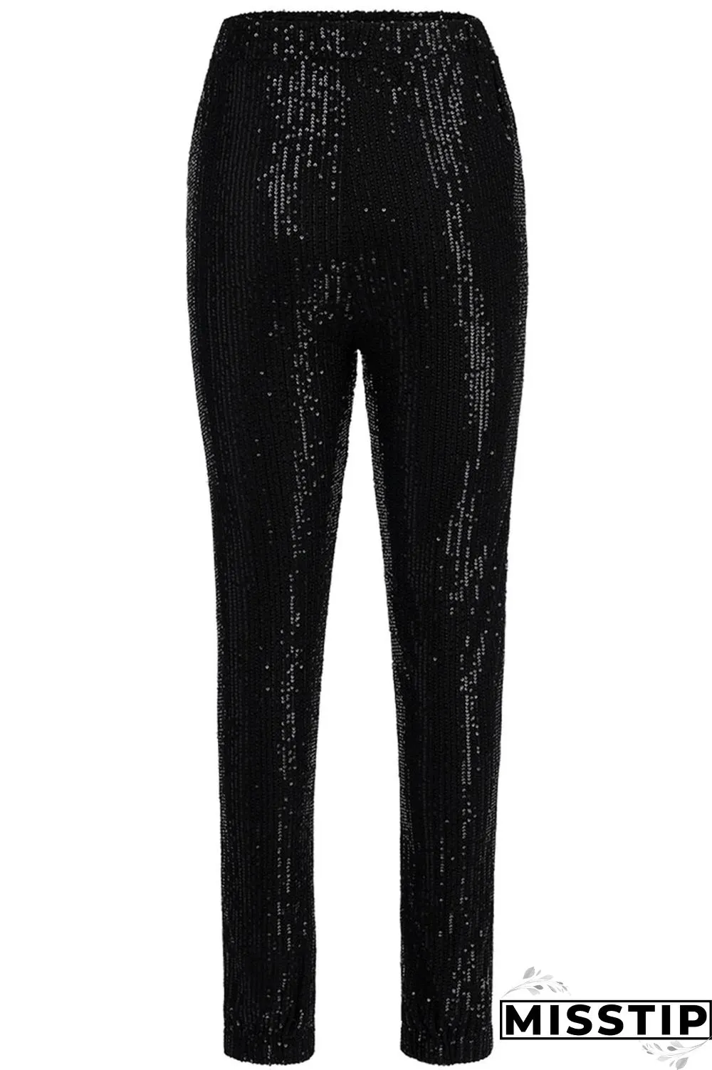 Grey Casual Solid Regular High Waist Straight Bottoms