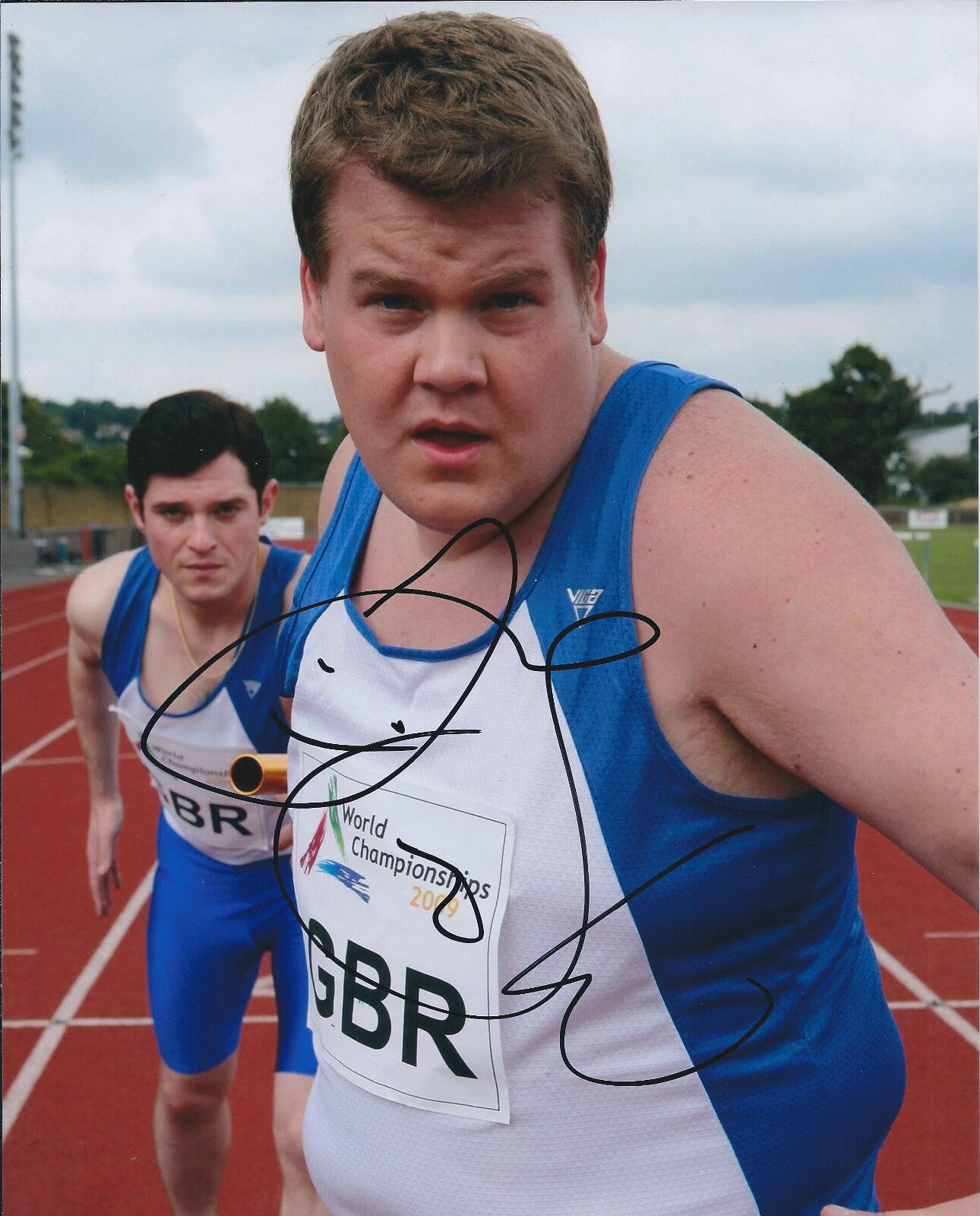 James CORDEN SIGNED Autograph 10x8 Photo Poster painting AFTAL COA Gavin & Stacey SMITHY