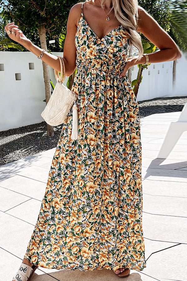 Summer Floral Print Sexy Sling Casual Dress
