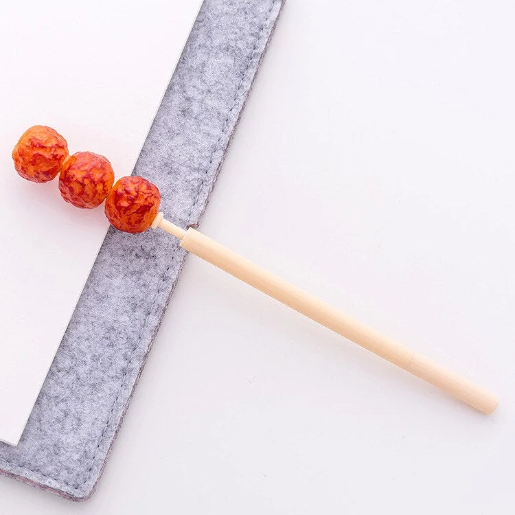 1 Piece Lytwtw's Cute Grilled Kebab Stationery Creative Ballpoint Pen Office School Supply Novelty Funny Lovely