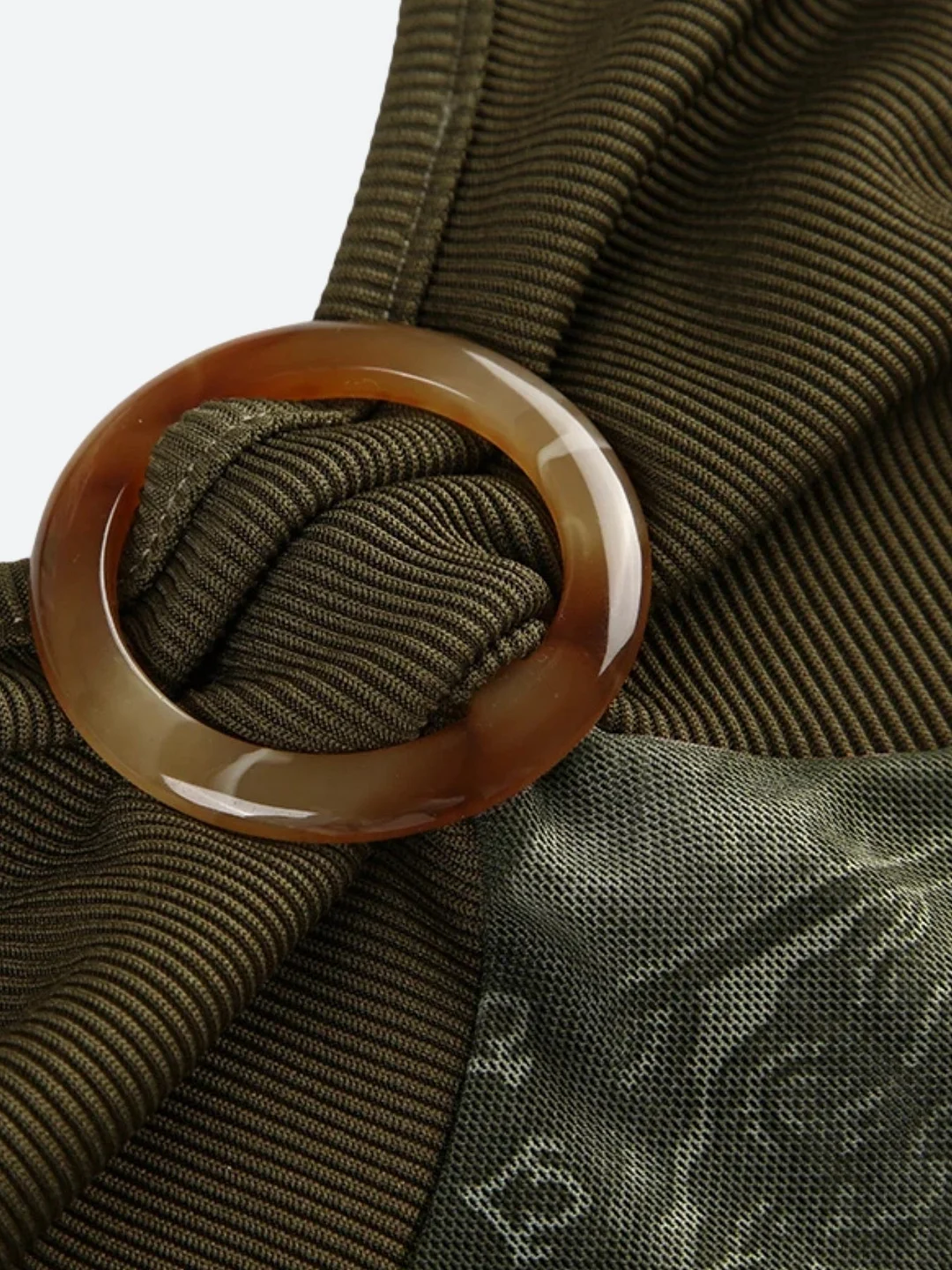 Brownm Grunge Floral Halter Neck Top