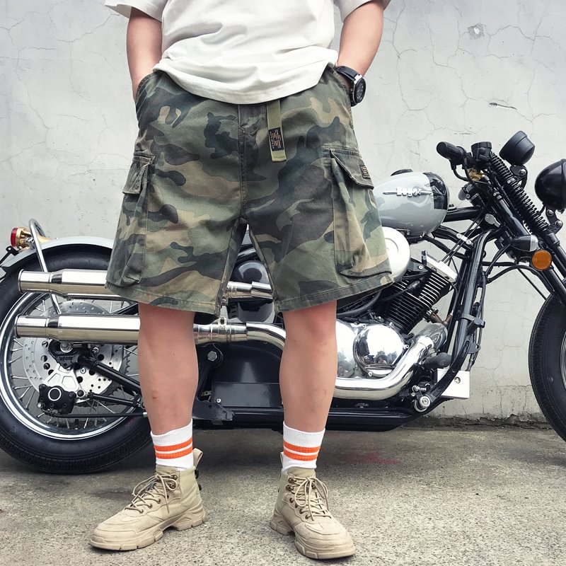 Biker Camouflage Cargo Casual Shorts