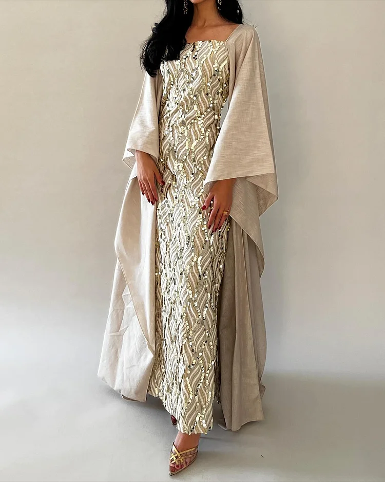 Women's Long Sleeve Sequin Dress