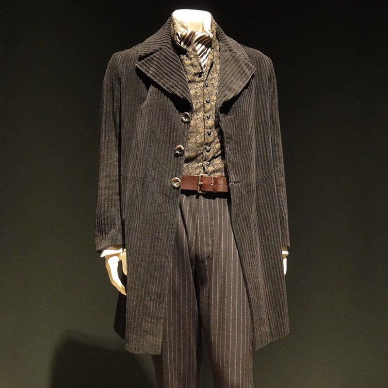 Classic Men&rsquo;s Corduroy Jacket with Lapel Collar &ndash; Casual Button-Up Outerwear