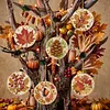 6 pi&egrave;ces de peinture en diamant DIY de Thanksgiving, d&eacute;corations, d&eacute;corations en acrylique, pendentifs d&eacute;coratifs