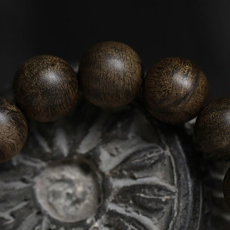 Nine Points Sinking Water Vietnam Hoi An Agarwood Peace Strength Beads Bracelet