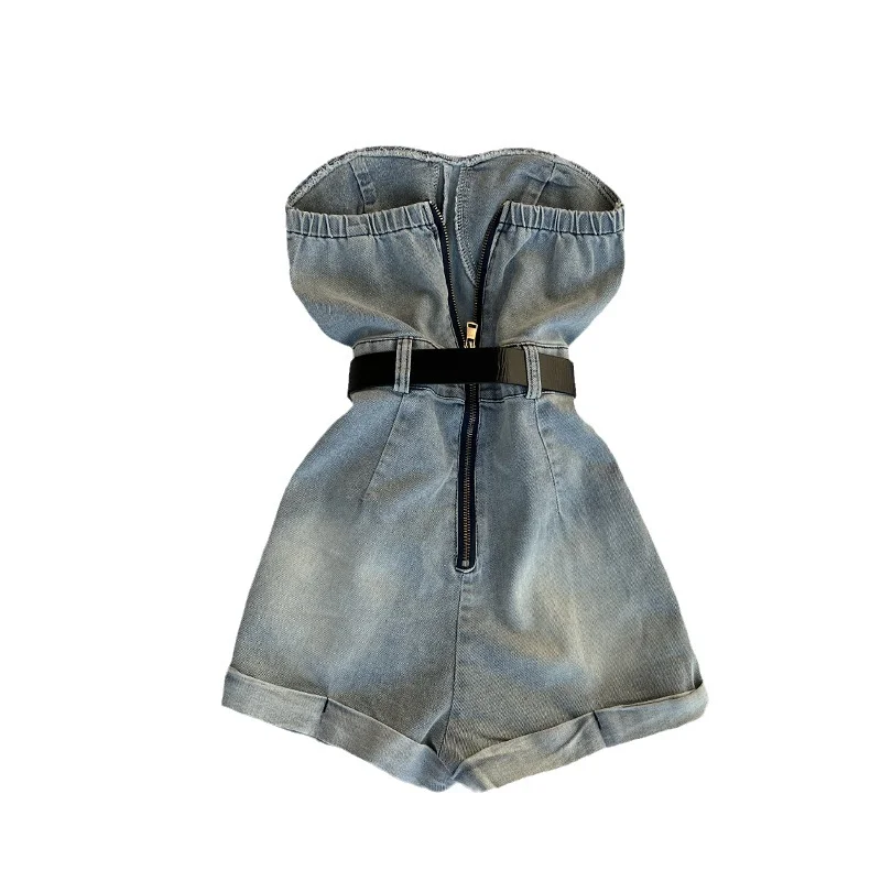 Churchf Churchf Overalls Jumpsuit Women's New High Waist Skinny Wide Leg Shorts Small Casual Jumpsuit Hot Pants