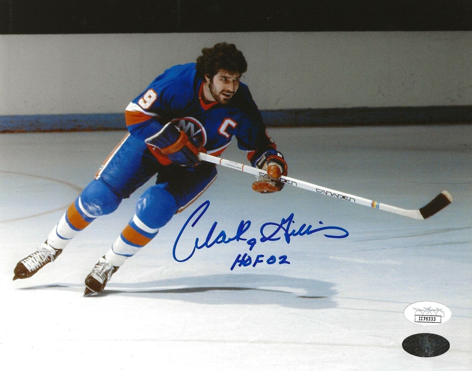 Clark Gillies signed New York Islanders 8x10 Photo Poster painting autographed HOF 3 JSA