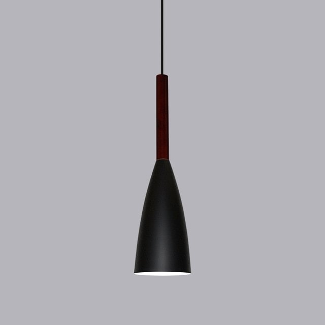 Nordic Minimalism Droplight E27 Aluminum Wood Pendant Lights, Home Restaurant Decor Lighting Lamp And Bar Showcase Spot Light