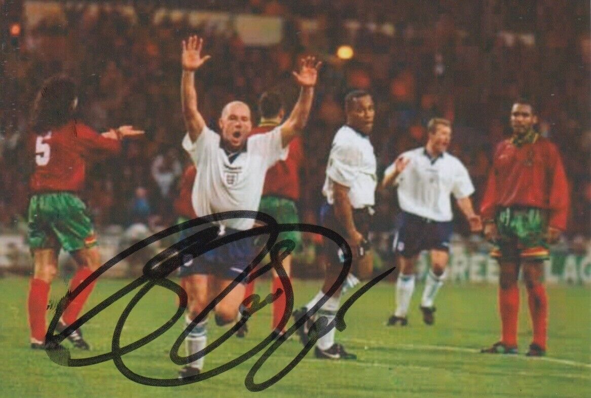 STEVE STONE HAND SIGNED 6X4 Photo Poster painting ENGLAND FOOTBALL AUTOGRAPH 2