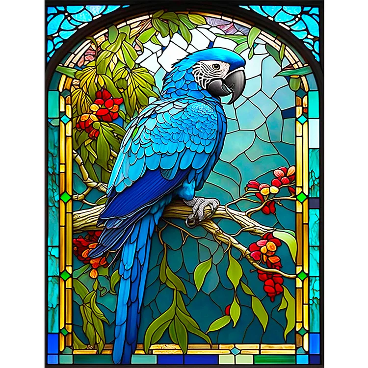 Stained Glass Parrot - Full Round - Diamond Painting (30*40cm)