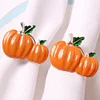 Halloween Orange Pumpkin Golden Silver Napkin Ring