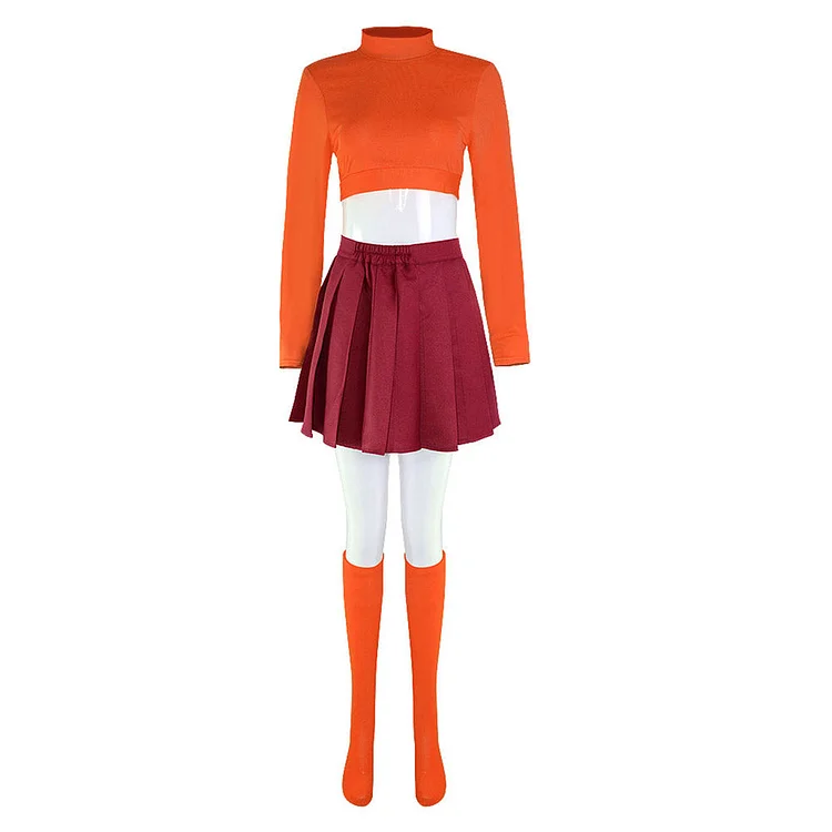 TV Velma 2023 Velma Outfits Yellow Short Coat Cosplay Costume Uniform Halloween Carnival Suit