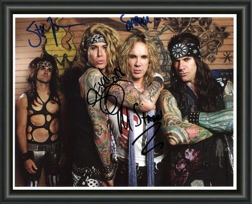 STEEL PANTHER - BAND - A4 SIGNED AUTOGRAPHED Photo Poster painting POSTER