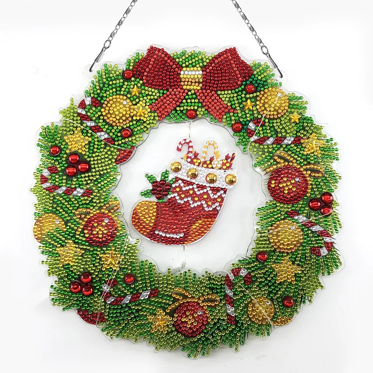 DIY Diamond Hanging Wreath Home Decor Kit | Christmas Stocking