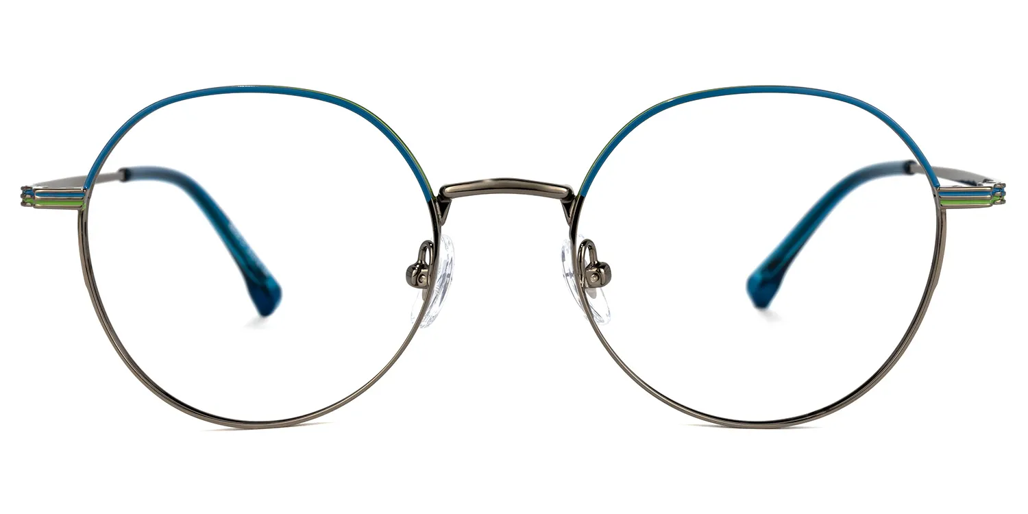 Ragan Blau-GrÃ¼n Rund Brille Blau-GrÃ¼n