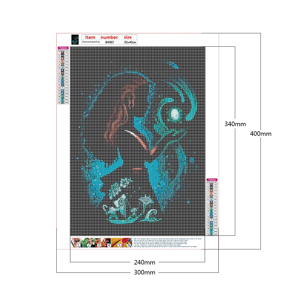 Diamond Painting - Full Round Drill - Princess Silhouette(30*40cm)