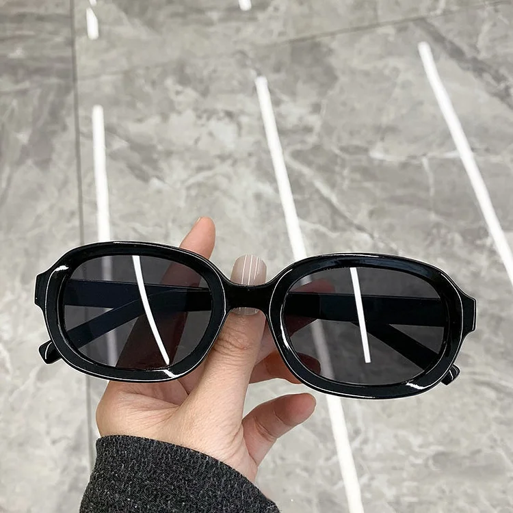 Kakacloud 2025 New Fashion Vintage Sunglasses Women Brand Designer Retro Rectangle Sun Glasses Female Ins Popular ellipse Square Eyewear