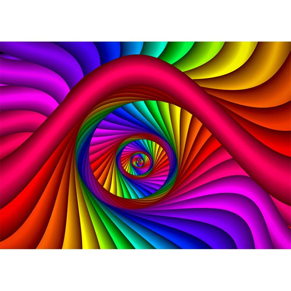 Full Round Diamond Painting Abstract Flower (40*30cm)