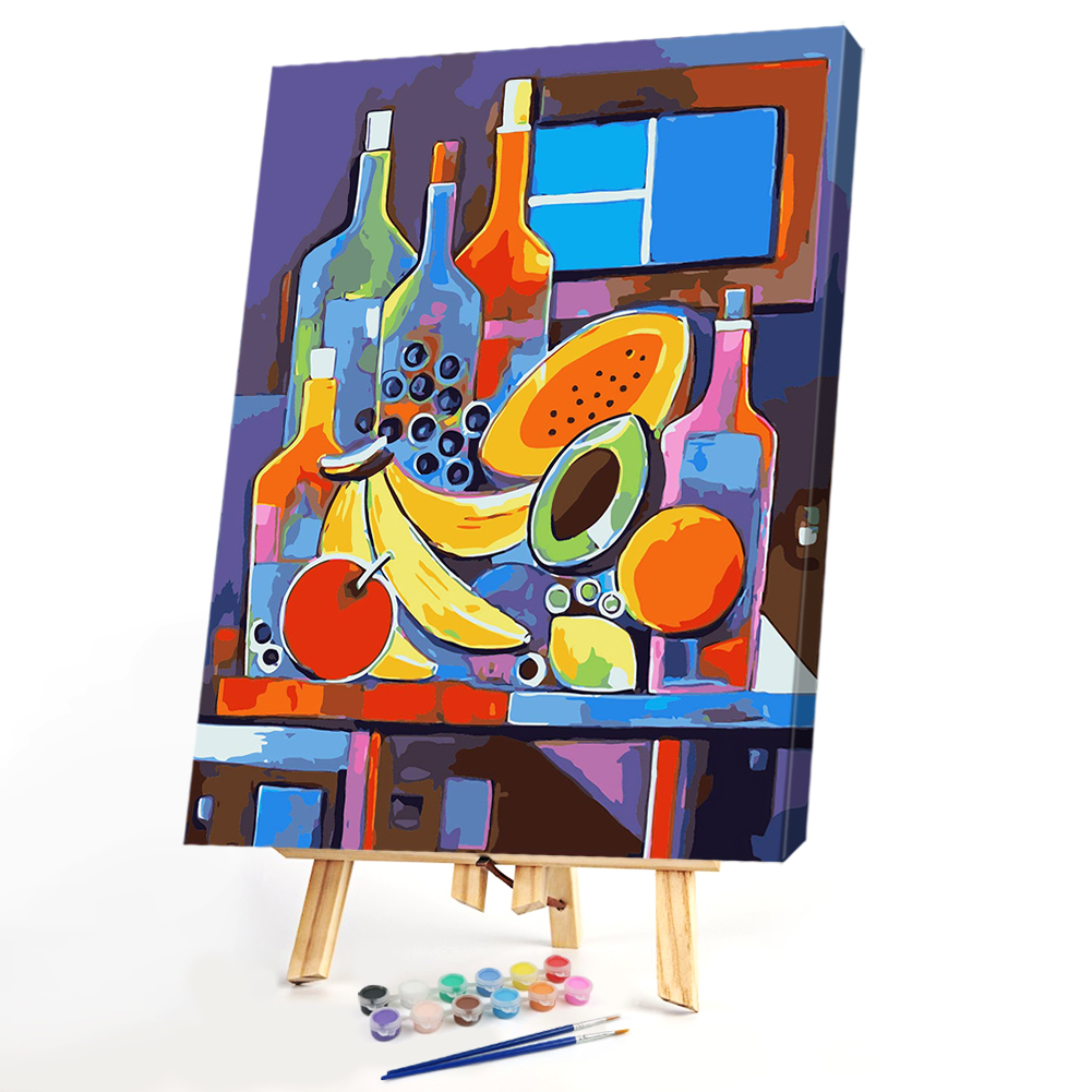 

40*50CM Paint By Numbers-Abstract Fruit Bottle, 501 Original