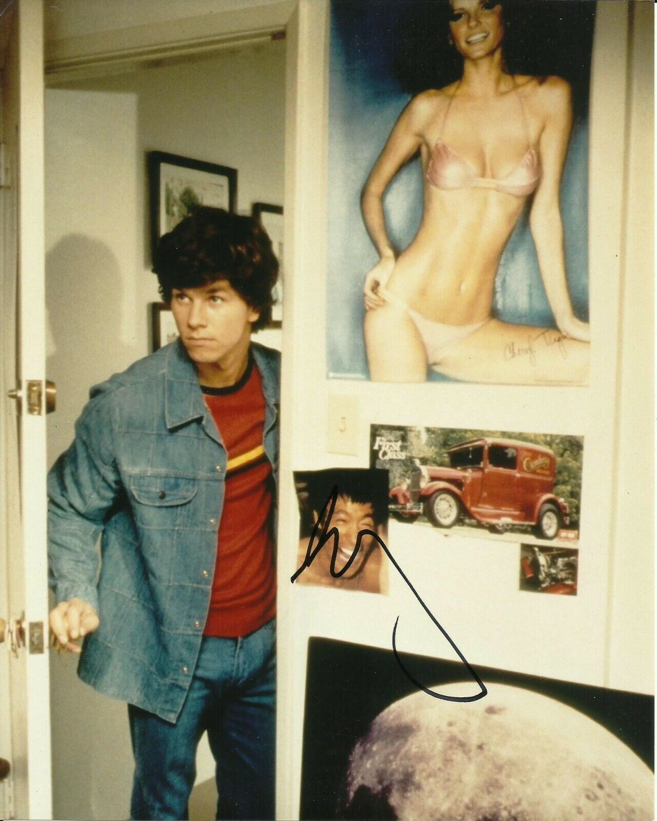 MARK WAHLBERG SIGNED BOOGIE NIGHTS Photo Poster painting UACC REG 242