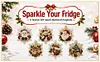 6PCS Snowflake Xmas Set DIY Pearl Diamond Painting Christmas Fridge Magnets, Sparkling Rhinestone Refrigerator Magnet Craft Kit for Home Decor & Gifts