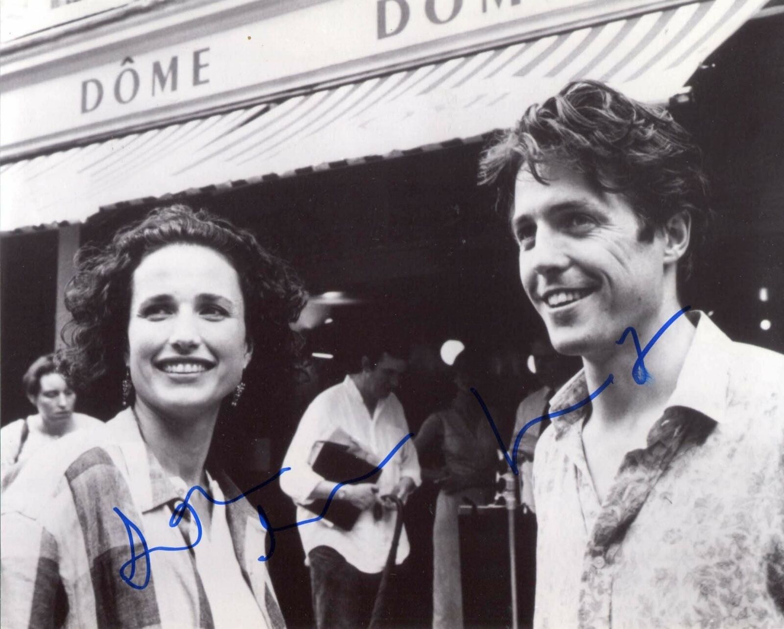 ACTRESS Andie MacDowell & Hugh Grant autograph, In-Person signed Photo Poster painting