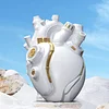 Anatomical Heart Vase, Creative Heart Resin Statue Human Heart Vase Heart Shape Flower Vase for Desktop Living Room