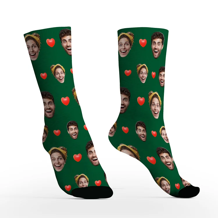 Custom Couple Face Socks with Photoes