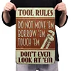 Tool Rules - Metal Tin Signs(8*12Inch/12*16Inch) - Garage