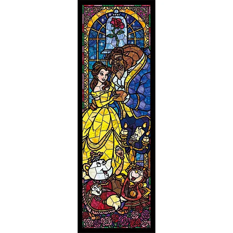 Beauty And The Beast 30*90CM(Canvas) Full Round Drill Diamond Painting gbfke