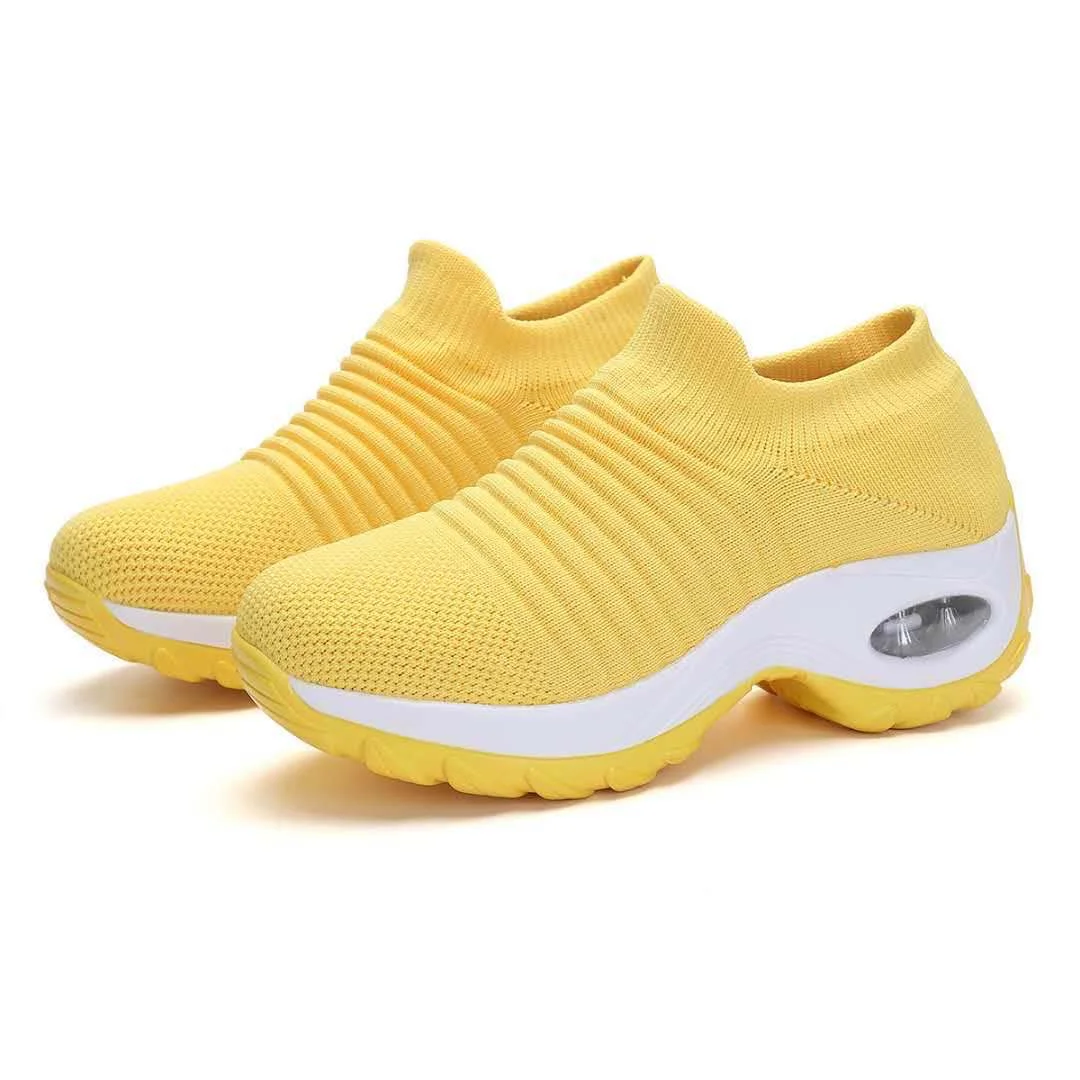 2021 Women Sneakers Running Shoes Sports Shoes Breathable Mesh Comfortable Platform Shoes Air Cushion Sneaker Lightweight