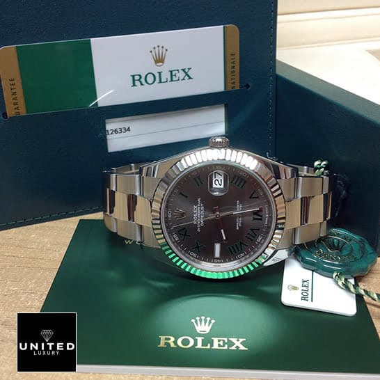 Rolex Datejust 126334 Wimbledon Fluted Bezel Oyster Replica & Guarentee Card