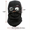 Winter Thermal Hat with Glasses Windproof Ski Mask Cap 