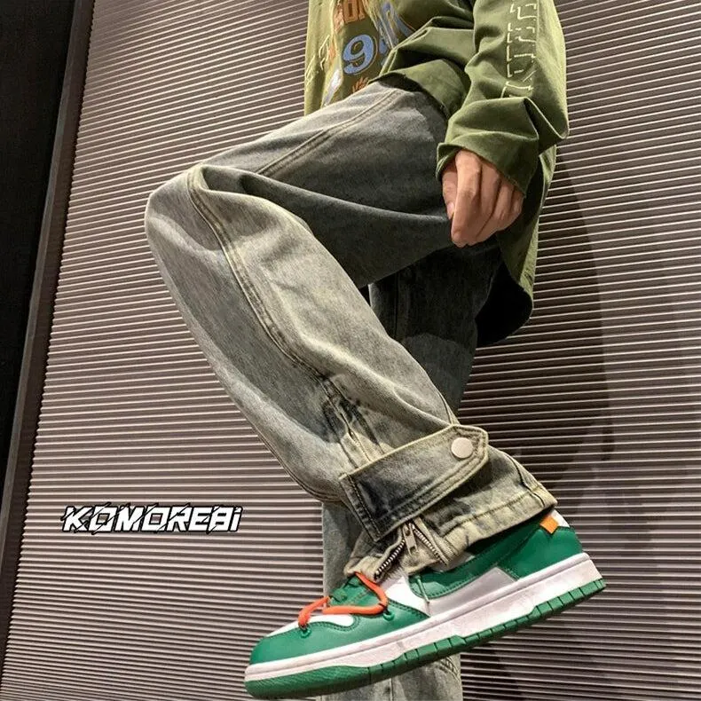 Brownm Leg Baggy Jeans