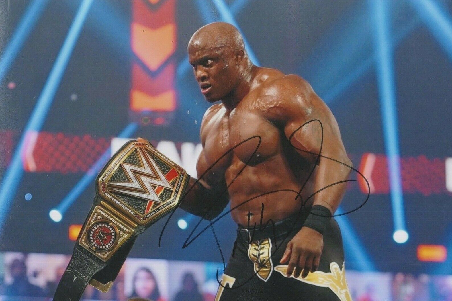 Bobby Lashley (WWE) **HAND SIGNED** 8x12 Photo Poster painting ~ AUTOGRAPHED