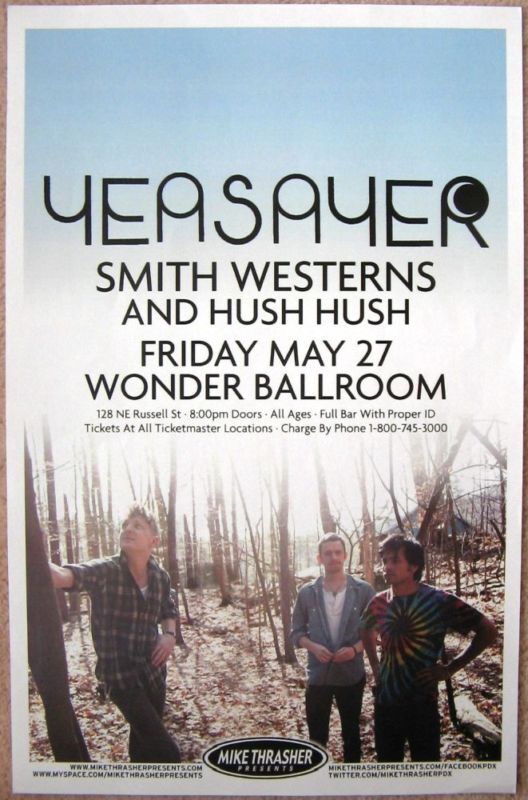 YEASAYER 2011 Gig POSTER Portland Oregon Concert