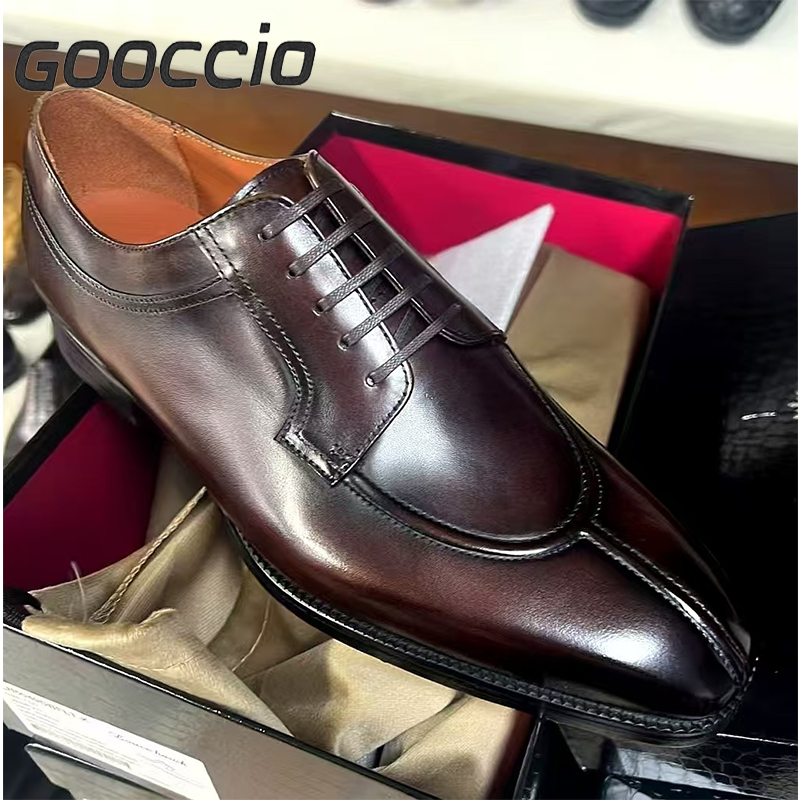 YH190 Prenium Calf-Skin Dress Shoes/Derby Shoes For Men GOOCCIO   