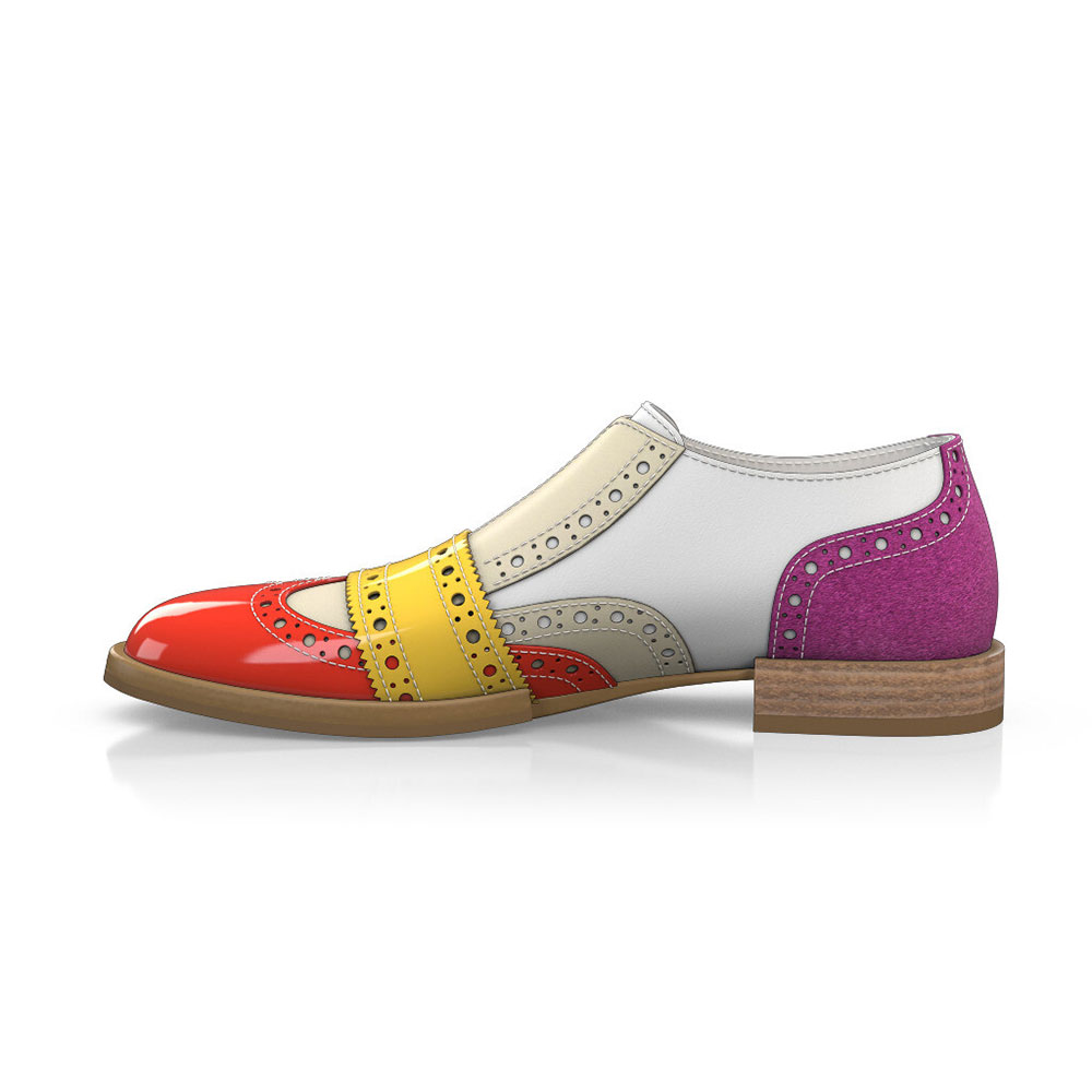 Multicolor Round Toe Flat Hollow Out Oxford Shoes for Women Nicepairs