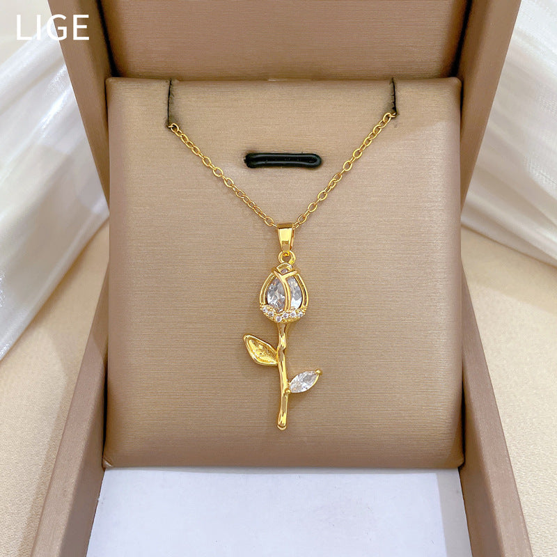 Moon Geometric Stainless Steel Stainless Steel Necklaces