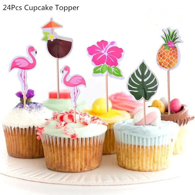 Hawaii Party Luau Flamingo Party Decorations Pineapple Summer Tropical Party Supplies Hawaiian Birthday Party Decor Wedding