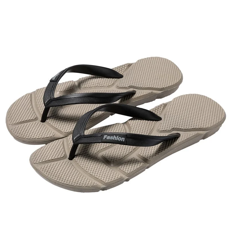 Flip-Flops Men's 2021 Summer New Non-Slip Wear-Resistant Flat-Bottom Slippers Outdoor Wear Pinch Beach Casual Sandals Size 46