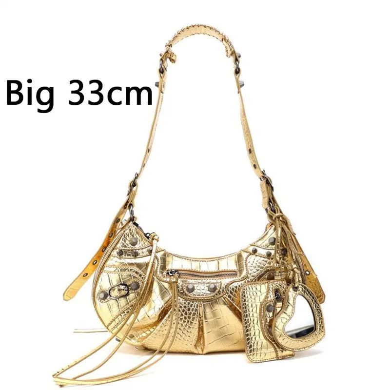 Bag New 2023 Black Gothic White Fashion Black Pink Rivets Crossbody Shoulder Bags Purse Women Underarm Bags  Motorcycle Bag